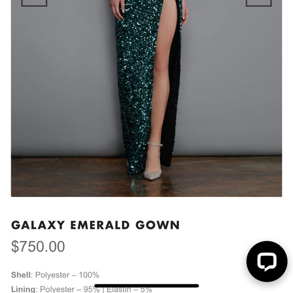 COPY - Bronx and Banco GALAXY EMERALD GOWN - Picture 2 of 3